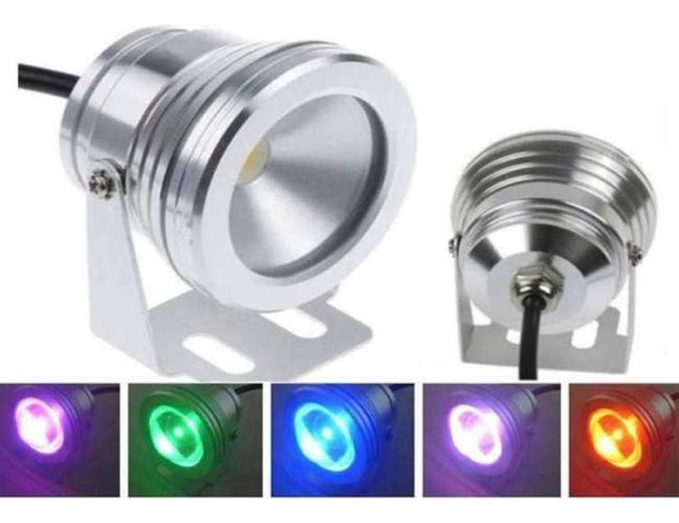 Faretto led 10w rgb proiettore impermeabile multicolore piscina giardino ip67...