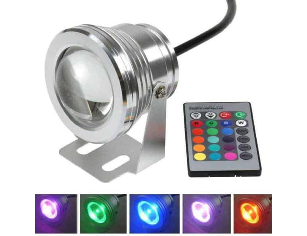 Faretto led 10w rgb proiettore impermeabile multicolore piscina giardino ip67...
