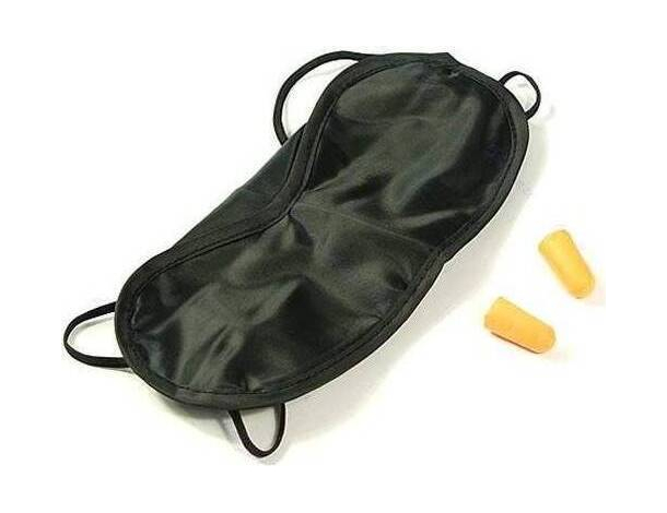 Kit 3 Pezzi Set da Viaggio Cuscino Gonfiabile Mascherina Tappi Orecchie...