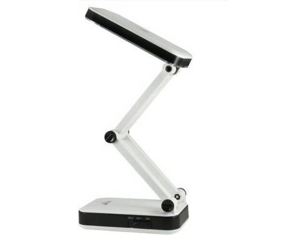Lampada Pieghevole da 24 Led Ricaricabile per Tavolo PC Luce Bianca Portatile