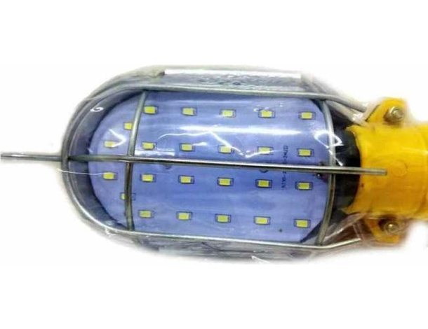 Lampada da lavoro 24 smd led plastica abs gancio cavo 10mt presa schuko