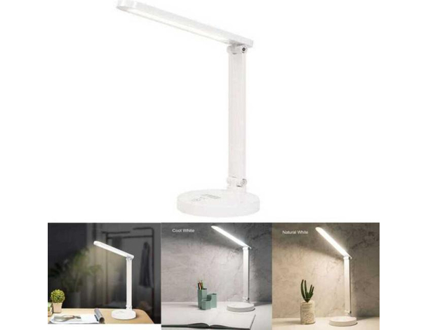 Lampada da Tavolo Scrivania Led Touch Pieghevole USB Lettura 3 Diverse Tonalità