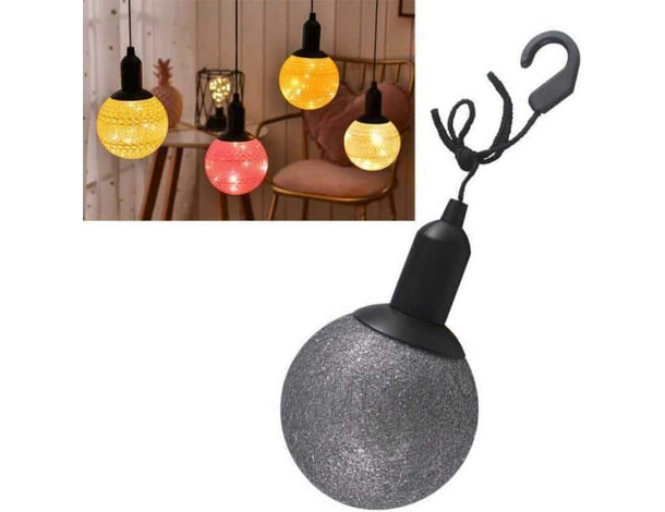 Lampada sfera 10 led cotone portatile colorata piccola grande casa lampadina...