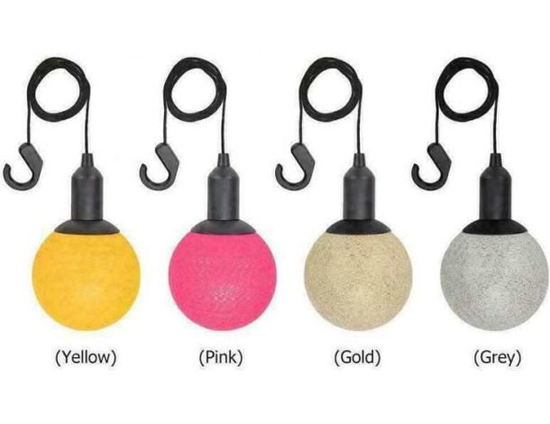 Lampada sfera 10 led cotone portatile colorata piccola grande casa lampadina...