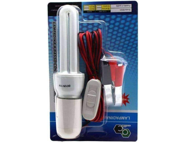 Lampadina 11w a Basso Consumo Energetico e27 Interruttore On-Off di Emergenza