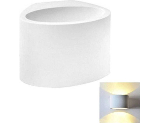 Plafoniera da Interno Bianca Ovale GS-5016 Gesso Muro Parete Moderna Attacco g9