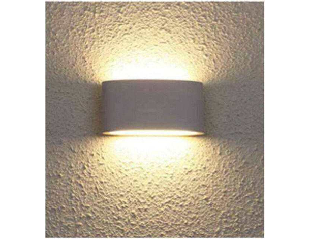 Plafoniera Ovale Bianca da Interno in Gesso GS-5020 Casa Attacco G9 Luce...