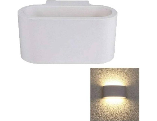 Plafoniera Ovale Bianca da Interno in Gesso GS-5020 Casa Attacco G9 Luce 25watt
