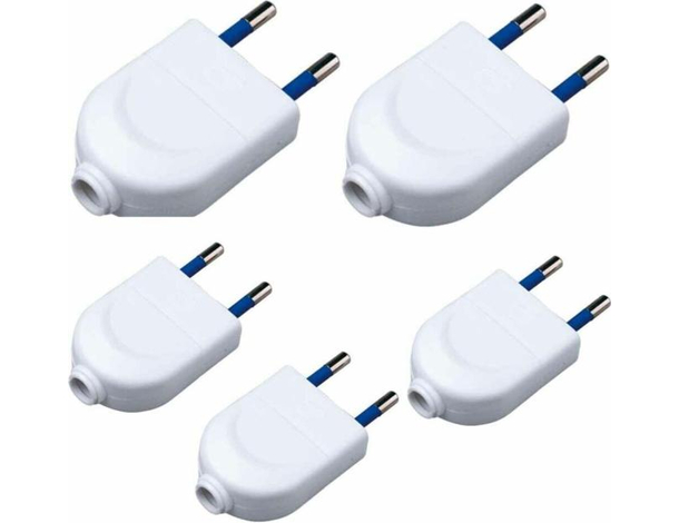 5x Spina Volante Maschio Grande Passo da 16A Collegamento Cavo Elettrico 5pz