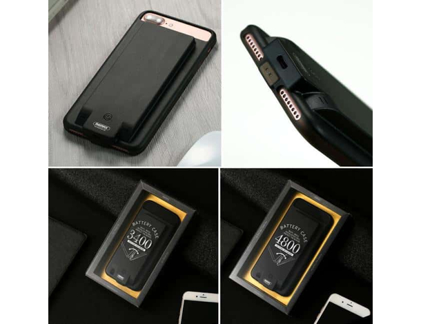 Power Bank iPhone 6 7 8 PLUS 5.5 Cover Batteria Integrata Caricatore 4800mAh