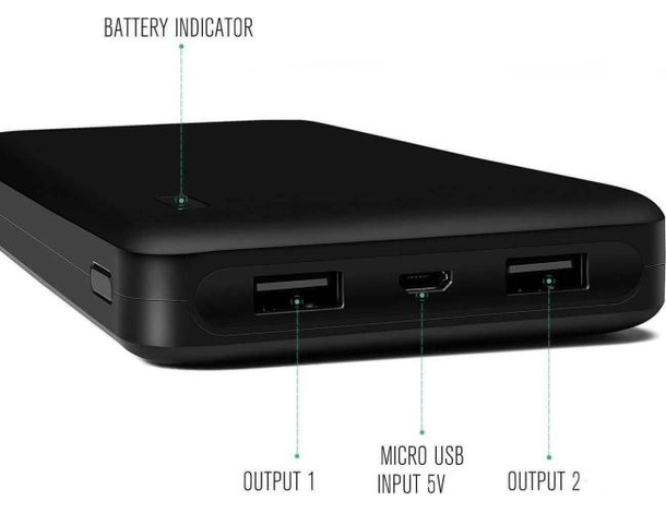 Power Bank 4000mah Carica Batteria Portatile Smartphone Samsung iPhone 2USB...