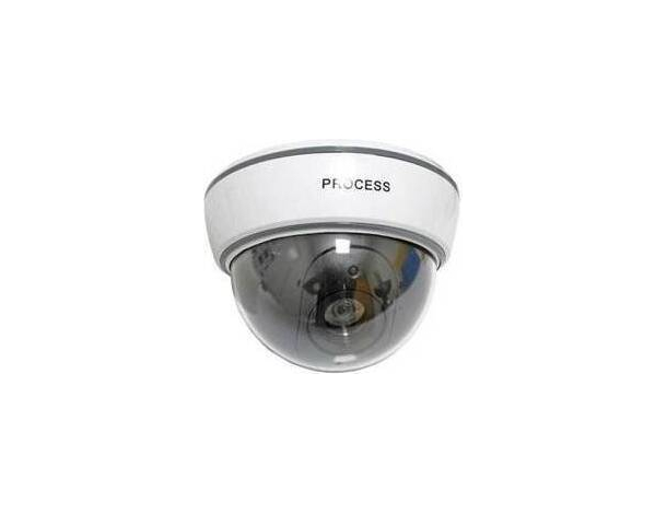 Telecamera finta di videosorveglianza modello a cupola montaggio a soffitto... Telecamera finta di videosorveglianza modello a cupola montaggio a soffitto...