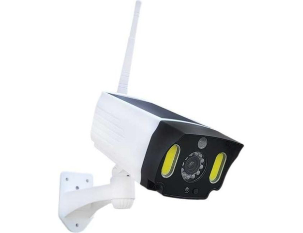 Telecamera finta pannello solare con sensore di movimento 20 led faretto luce...