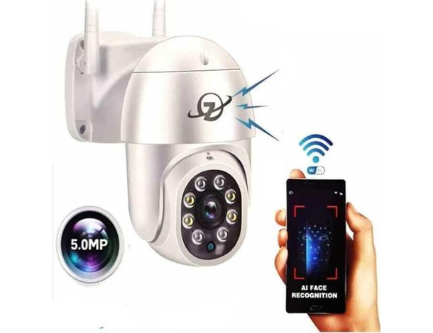 Telecamera Wi-Fi 5mp Wireless Smart Allarme IP66 Esterno Notturna E-S6 Sicurezza