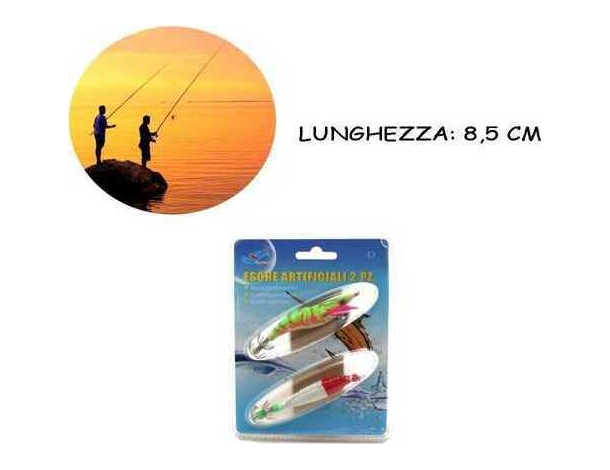 2x esche artificiali da pesca spinning trota spigola mare sport