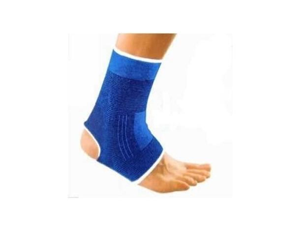 2x Fascia Elastica per Caviglia Elasticizzata Distorsioni Contusioni Blu Piede