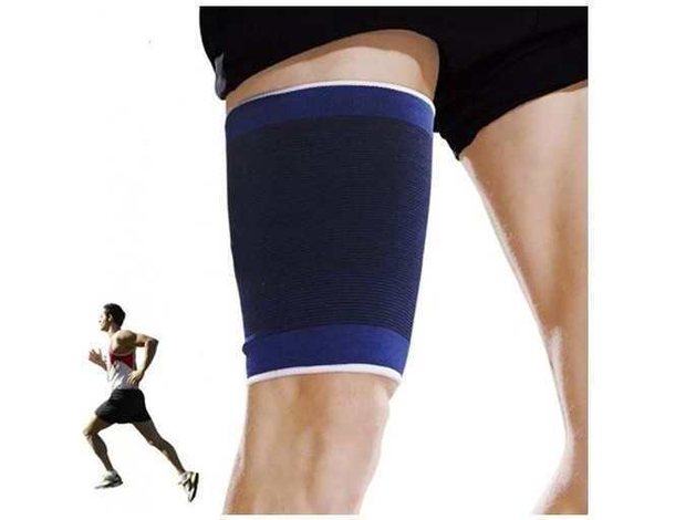 2x Fascia Elastica Protezione per Coscia Tutore Scaldamuscoli Uomo Donna Sport