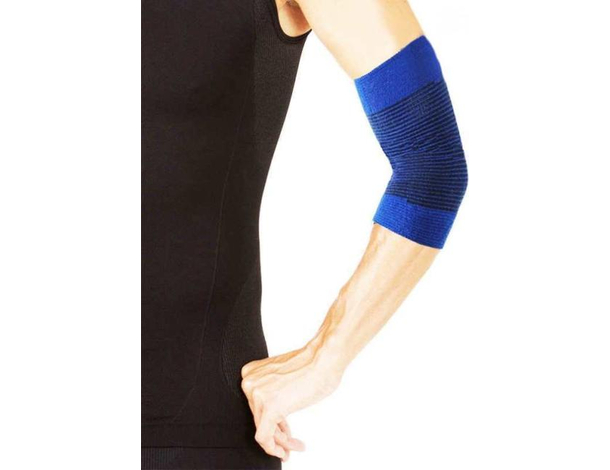 2x Fascia per Gomito Elastica Supporto Per Infortuni Blu Universale...