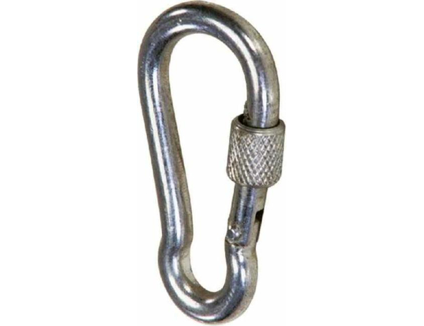 2x Moschettone a Vite 7x70mm con Fibbia in Acciaio Zincato Trekking Portachiavi