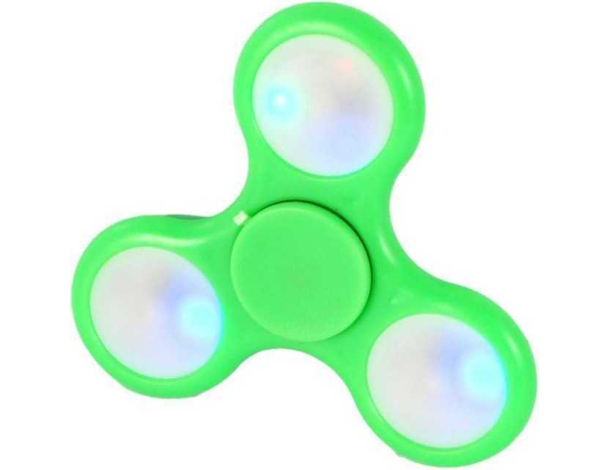 3x Fidget Spinner Antistress Cuscinetto a Sfera Tascabile Luci Led Passatempo...