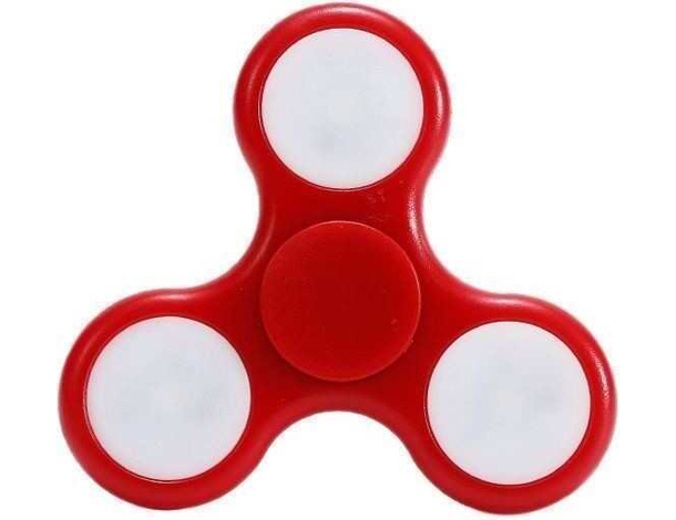 3x Fidget Spinner Antistress Cuscinetto a Sfera Tascabile Luci Led Passatempo...