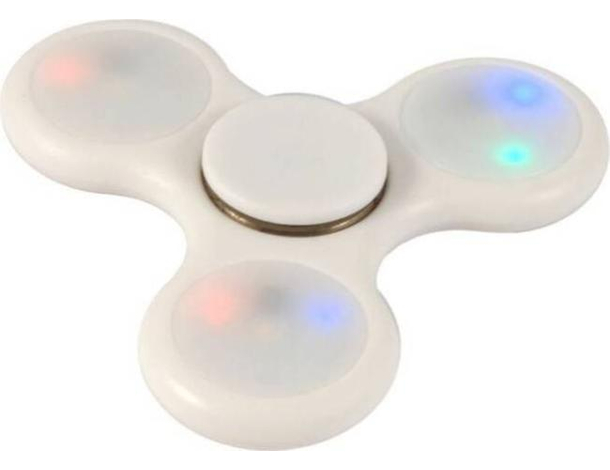3x Fidget Spinner Antistress Cuscinetto a Sfera Tascabile Luci Led Passatempo...