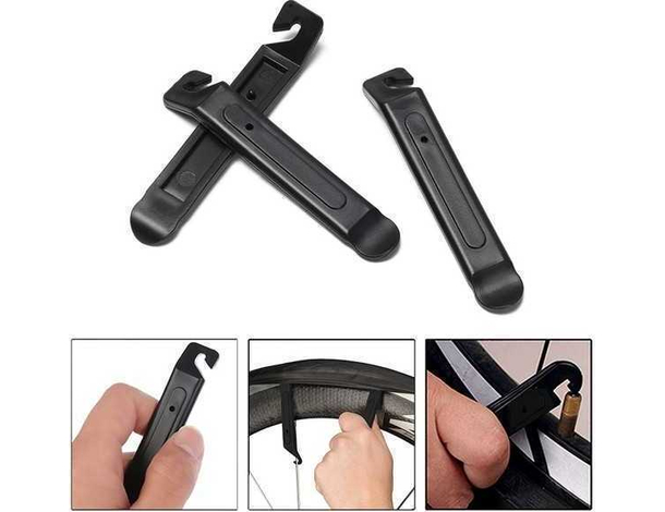3x Leva Pneumatici Ruota Bicicletta 10.5x1.6cm Universale Bici Manutenzione