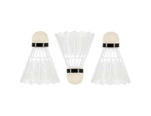 3x Palla da Badminton Volano in Nylon Supporto in EVA Gioco Aperto Chiuso Sport
