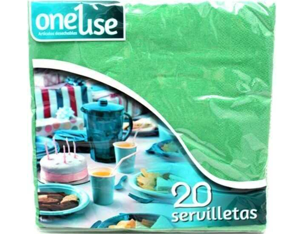40x Tovaglioli Colorati Doppio Velo Verde 33x33cm Pacco 182c Festa Compleanno