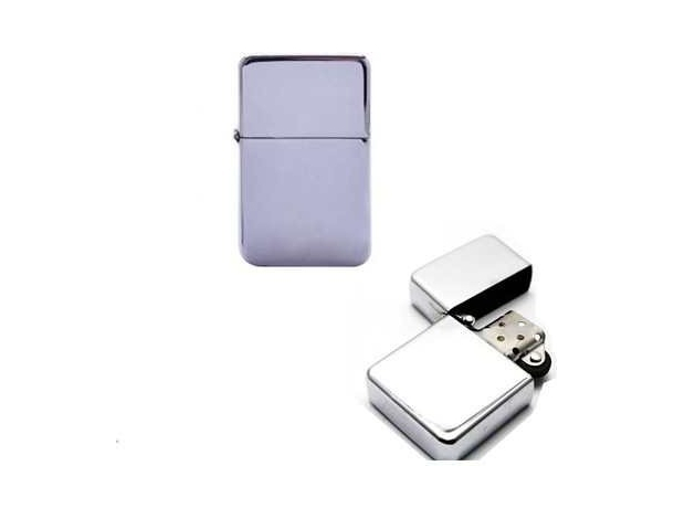 Accendino metallo cromato a stoppino champ cromato flint zip zippo ricaricabile