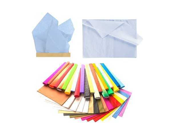 24x Fogli Carta Velina 21gr Colore Azzurro 50x76cm Fogli Cartamodello Hobby
