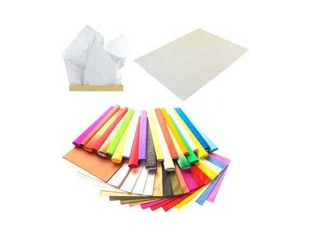 24x Fogli Carta Velina 21gr Colore Bianco 50x76cm Cartamodello Hobby Scuola