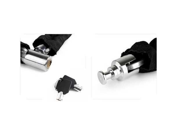 Catena bicicletta lucchetto antifurto rivestito anti taglio 2 chiavi