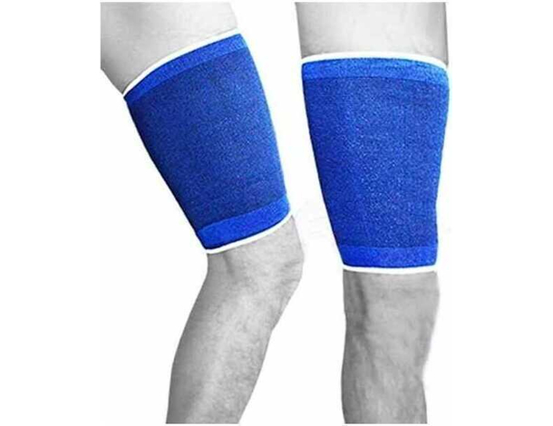 Coppia Fascia Elastica Supporto per Coscia Polpacci Anallergico e Lavabile