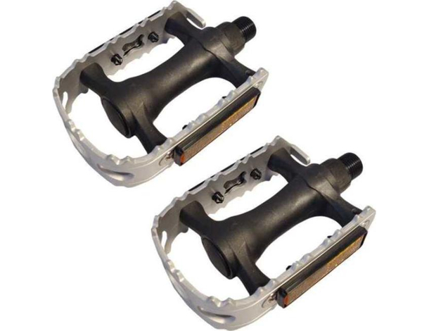 Coppia Pedali per Bicicletta in Alluminio Leggero Plastica Antiscivolo Flat MTB