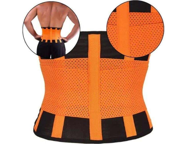 Fascia Modellante Arancione Snellente Doppio Strappo con Stecche Fitness...