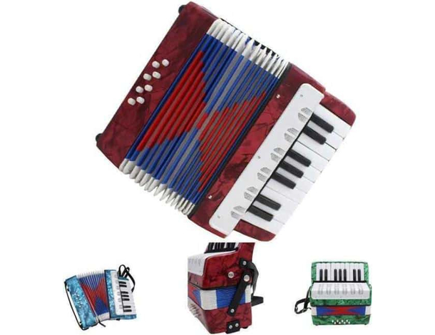 Mini Fisarmonica Organetto Idea Regalo per Bambini Tastiera Musicale 18 Tasti