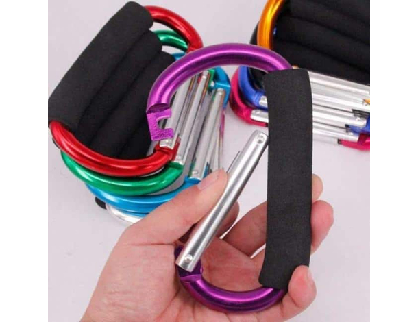 Moschettone con Impugnatura in Spugna 160mm Fibbia in Alluminio Portachiavi...