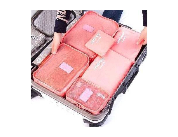 Set da 6 Organizer Valigia Organizzatore Bagagli Borsa Sacchetti Varie Misure...