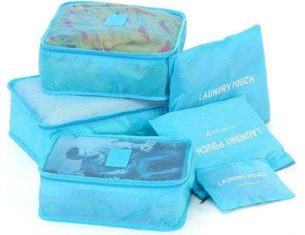 Set da 6 Organizer Valigia Organizzatore Bagagli Borsa Sacchetti Varie Misure...