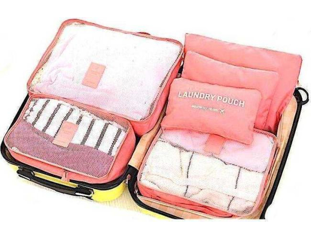 Set da 6 Organizer Valigia Organizzatore Bagagli Borsa Sacchetti Varie Misure...