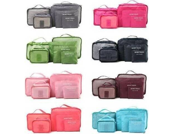 Set da 6 Organizer Valigia Organizzatore Bagagli Borsa Sacchetti Varie Misure...