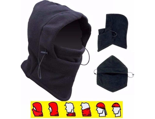 Passamontagna 4 in 1 pile scaldacollo balaclava sport neve moto softair snow...