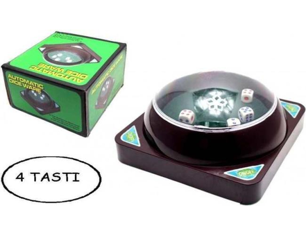 Set tira dadi da gioco automatico con 4 tasti dadi 6 facce in plastica casino