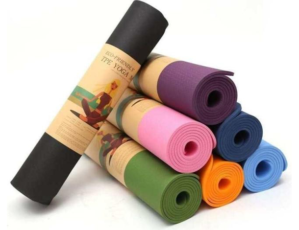 Tappetino in tpe per yoga 61x175 cm sport esercizi palestra tappetino tappeto...