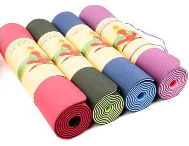 Tappetino in tpe per yoga 61x175 cm sport esercizi palestra tappetino tappeto