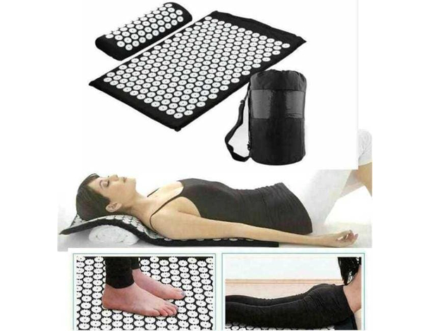 Tappetino Agopressione Agopuntura Chiodato Fitness Palestra Yoga Relax 60x40cm