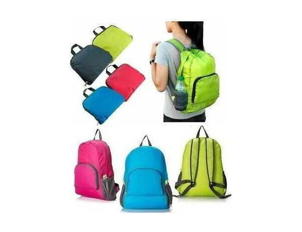 Zainetto da Viaggio Ripiegabile Richiudibile Travel Zip Frontale Unisex Nylon