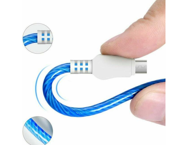 Cavo Usb Carica Led Luminoso MICRO USB Carica Rapida Trasferimento Dati 2.4A...