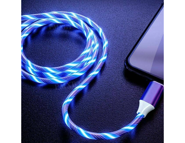 Cavo Usb Carica Led Luminoso USB C Carica Rapida Trasferimento Dati Type-C 2.4A